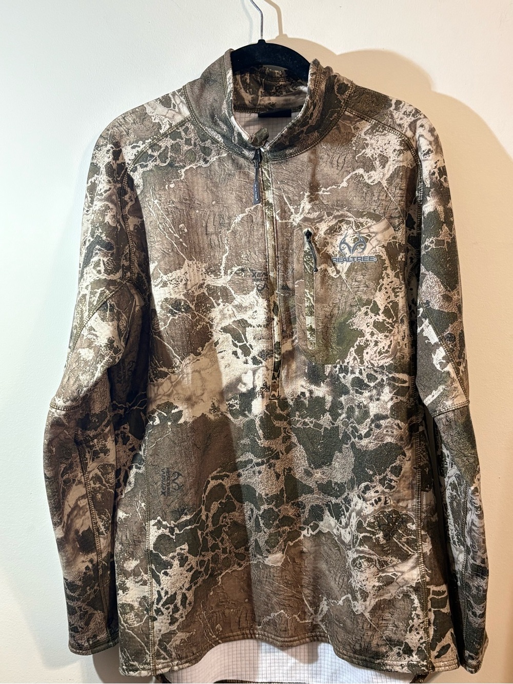 Realtree Half-Zip Camo Pullover Brown Green Pullover camouflage pattern medium